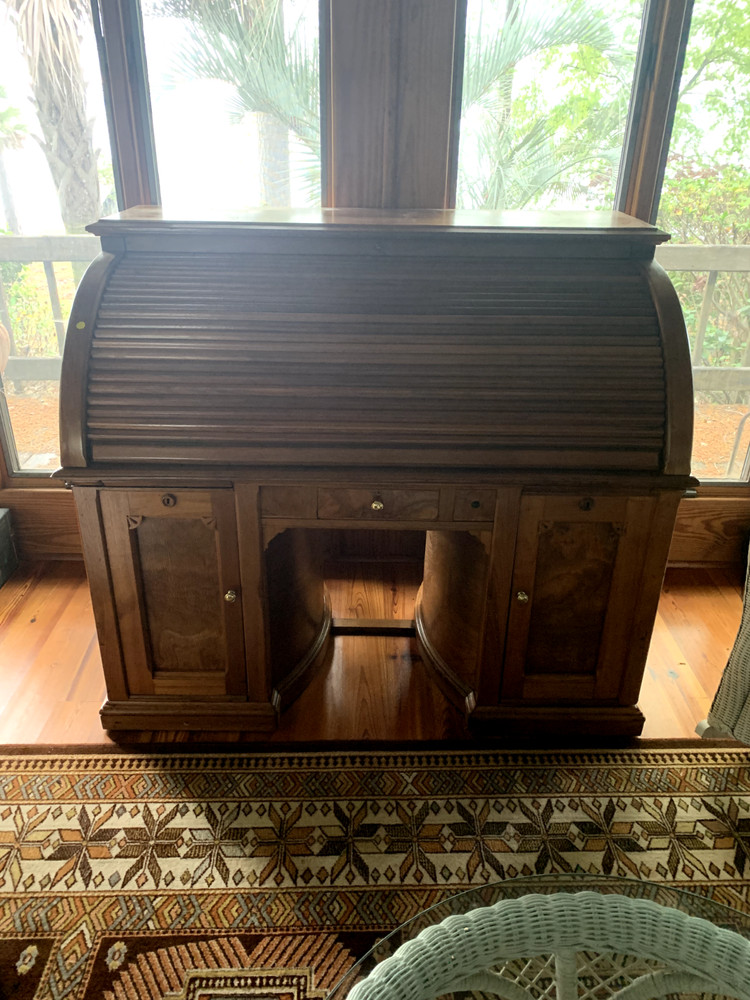 WOOTON DOUBLE ROTARY WALNUT DESK