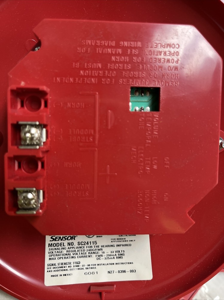 SC24115 🚨SpectrAlert Ceiling Mount Strobe Only Red System Sensor Nos