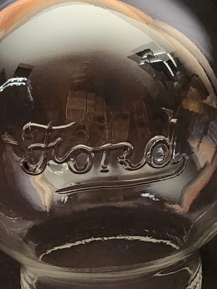 FORD "SCRIPT" EMBOSSED HAND BLOWN GUMBALL MACHINE GLOBE - FREE SHIPPING !!
