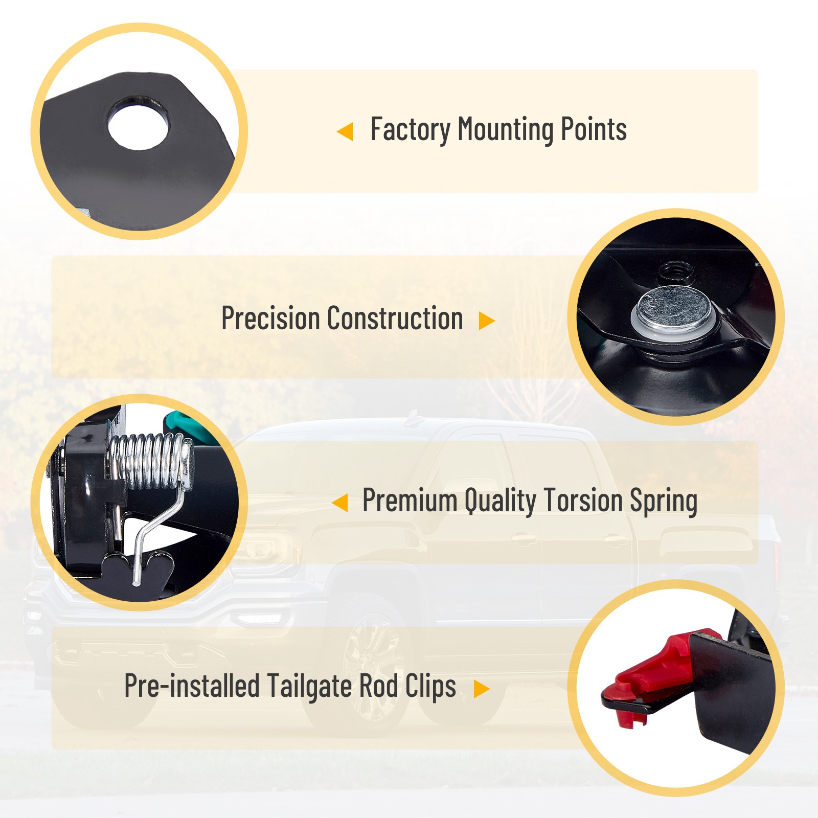 Tailgate Rebuild Kit Handle Bezel Latch for Chevy Silverado GMC Sierra 15997911