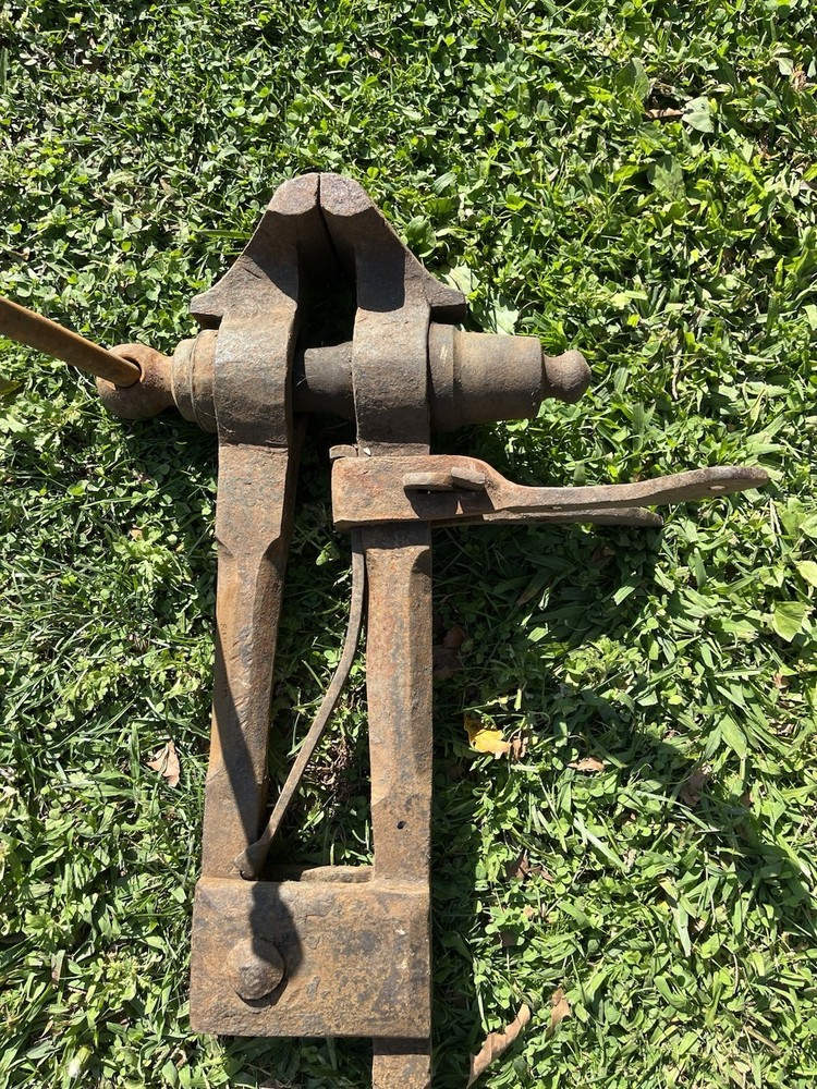 Antique Sanderson Sheffield Blacksmith's Vice Post Leg