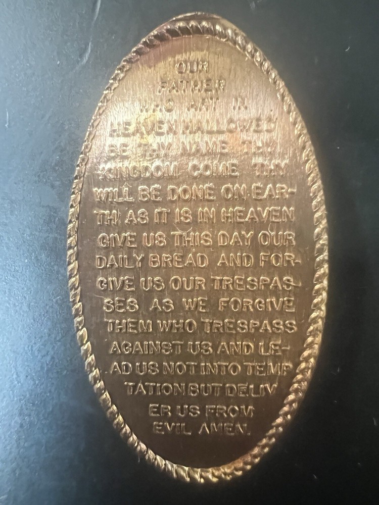 Lord's Prayer Elongated Pressed Smashed Penny