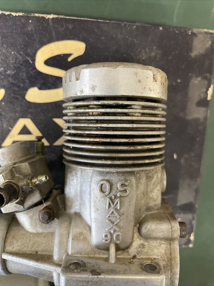 OS MAX 90 90F SR 2-CYCLE R/C MODEL AIRPLANE ENGINE Untested