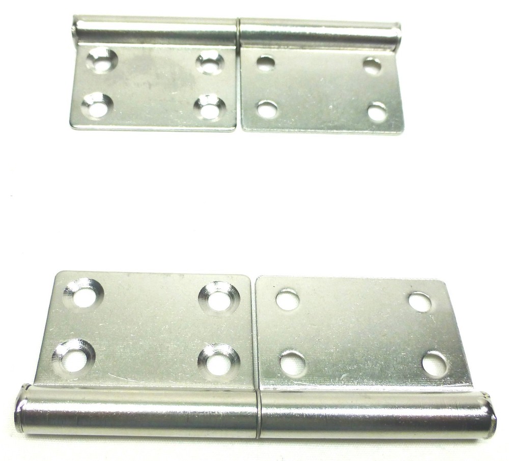 (2) Two Large Slip Off Hinges or Take Apart Hinges (Chromed)