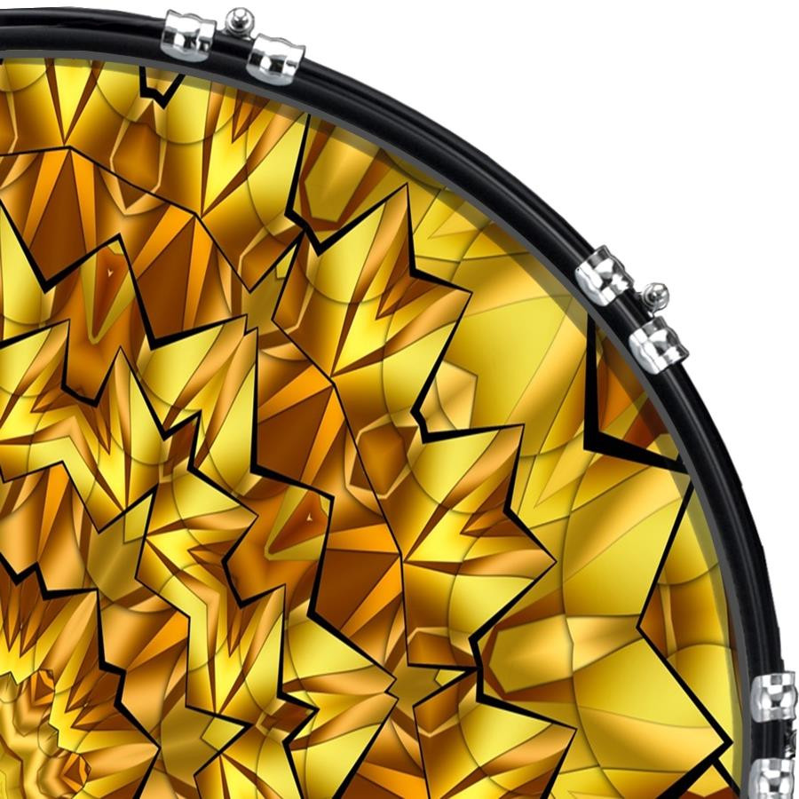 20" Custom Bass Kick Drum Front Head Graphical Geometry 8