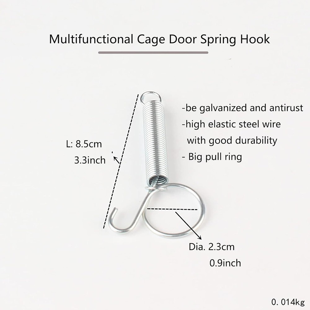 High-Quality Galvanized Metal Cage Hooks - 10-Pack for Easy Installation