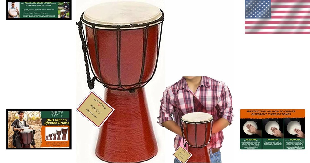 Vibrant African Percussion Djembe