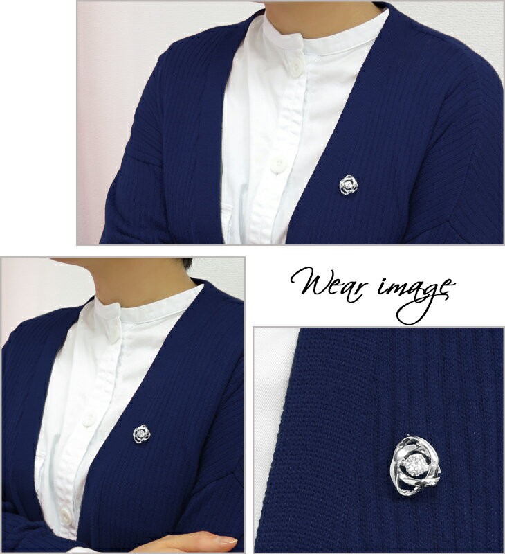 Crossfor New York Dancing Stone Loop Pin Brooch