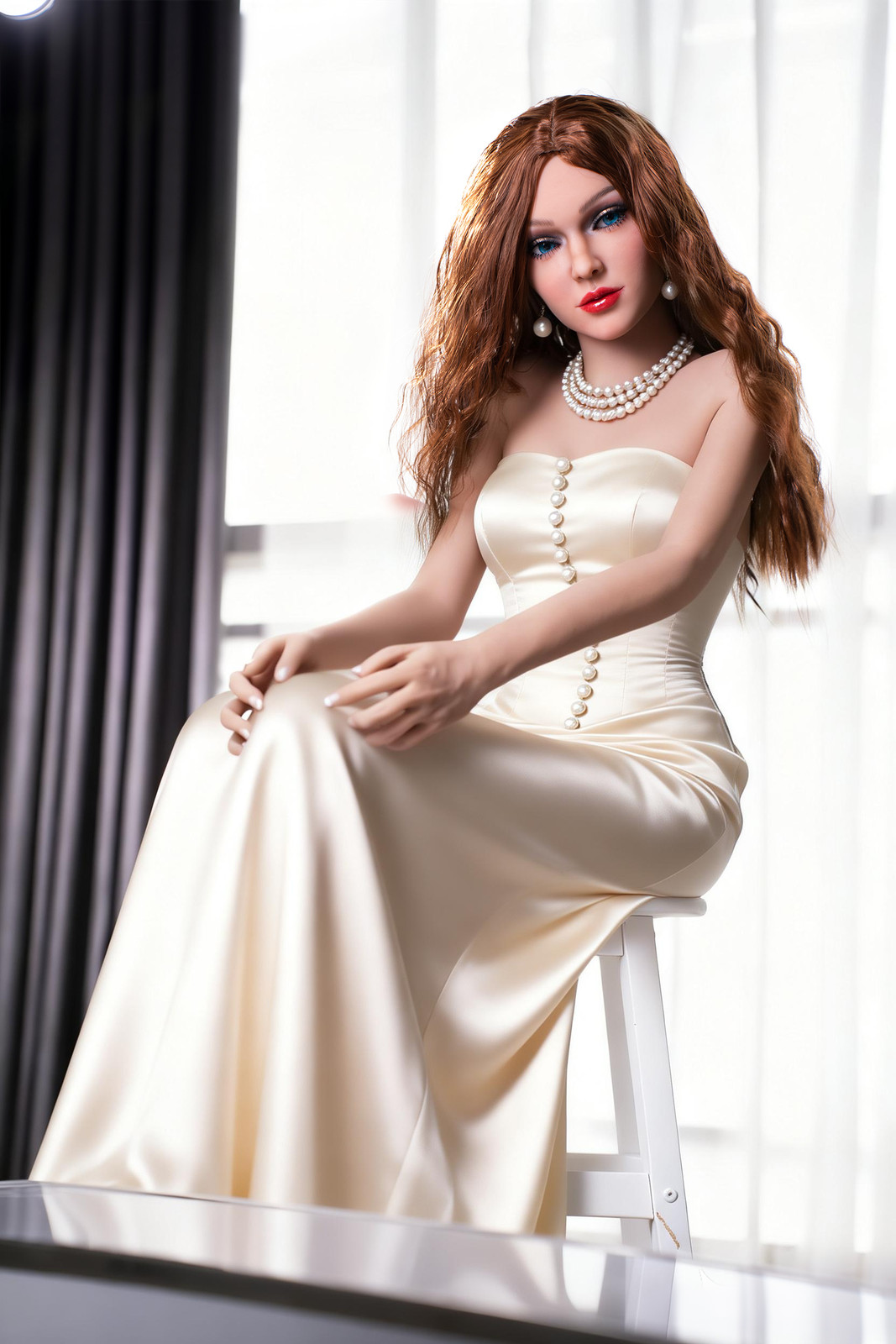 Realistic TPE Sex Doll Gel Breasts Standing Full Body Masturbator Toys for Men