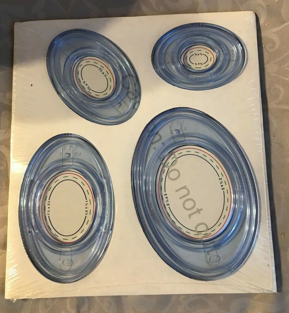 NEW ~ CREATIVE MEMORIES CUSTOM CUTTING SYSTEM ~ 4 OVAL PATTERNS & TEMPLATE