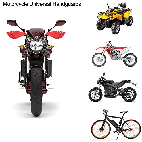 1 Set Motorcycle Handguards Replacement Universal for 7/8" 22mm Handlebars Red
