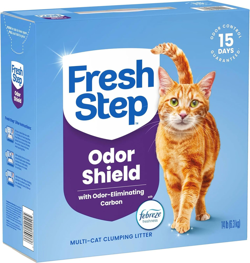 Fresh Step Clumping Cat Litter, Multi-Cat, Long Lasting Odor Control Kitty Litte