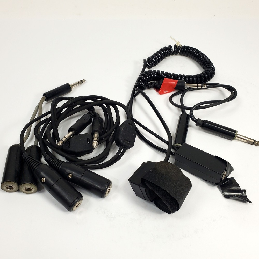 Assorted Avionics Headset Adapters and PTT Button