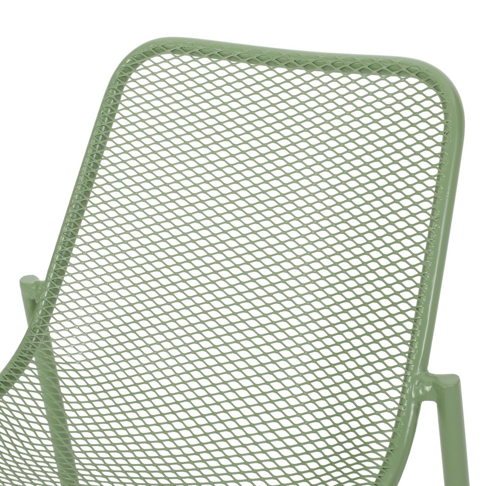 Outdoor Modern Iron Mesh 2 Seater Chat Set