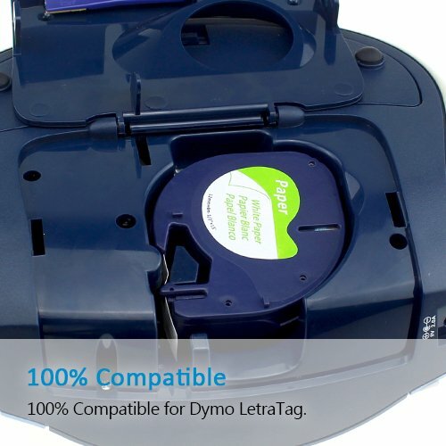 5PK Compatible DYMO LetraTag Refills 91330 White Paper Label Tape 12mm LT-100H