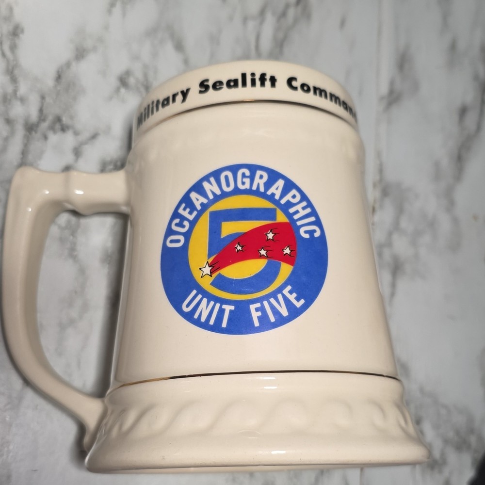Military Sealift Command Oceanographic Unit Five Ceramic Militaria Mug