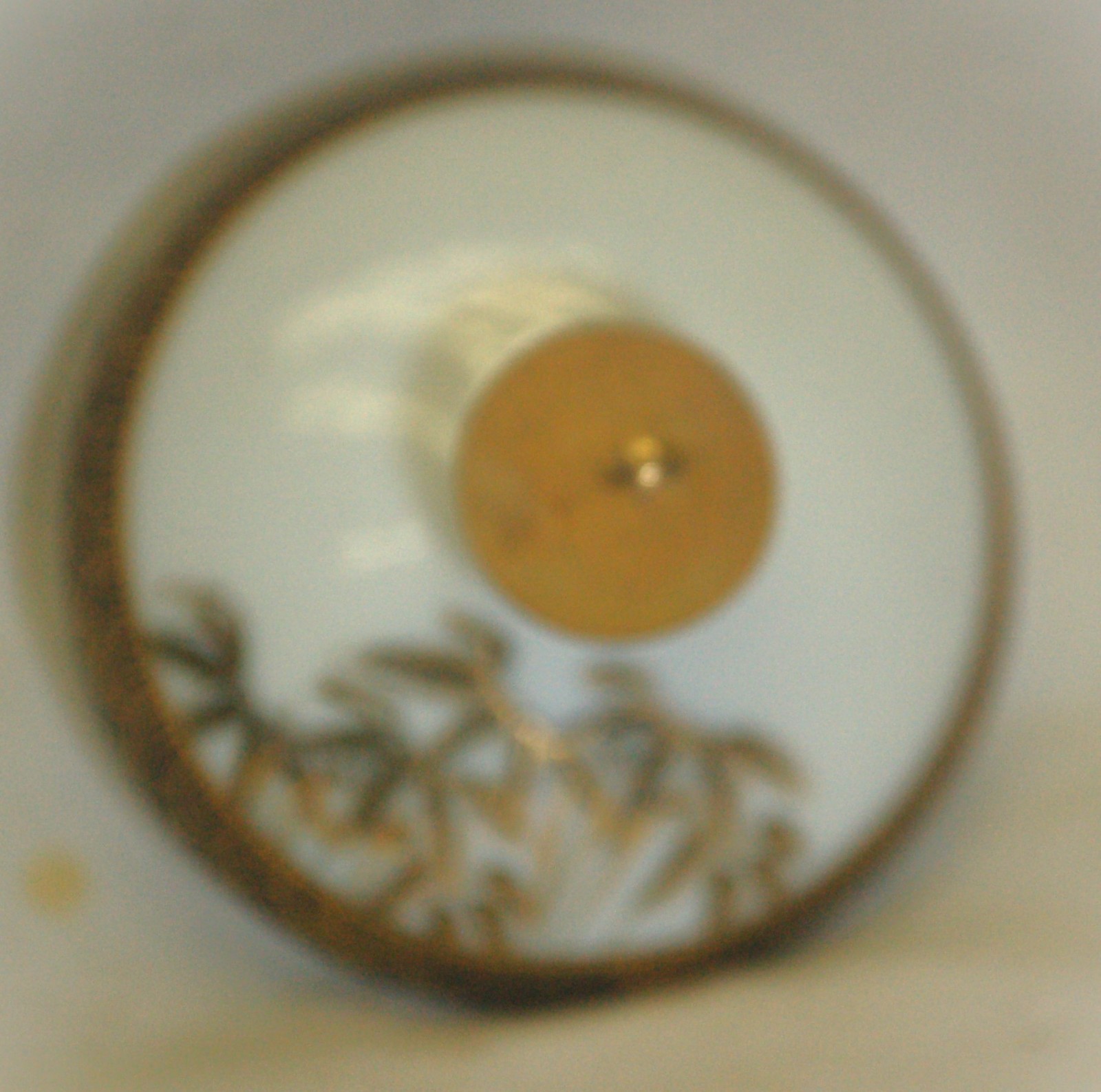 Kutani sugar bowl lid with bamboo red yellow flowers, used