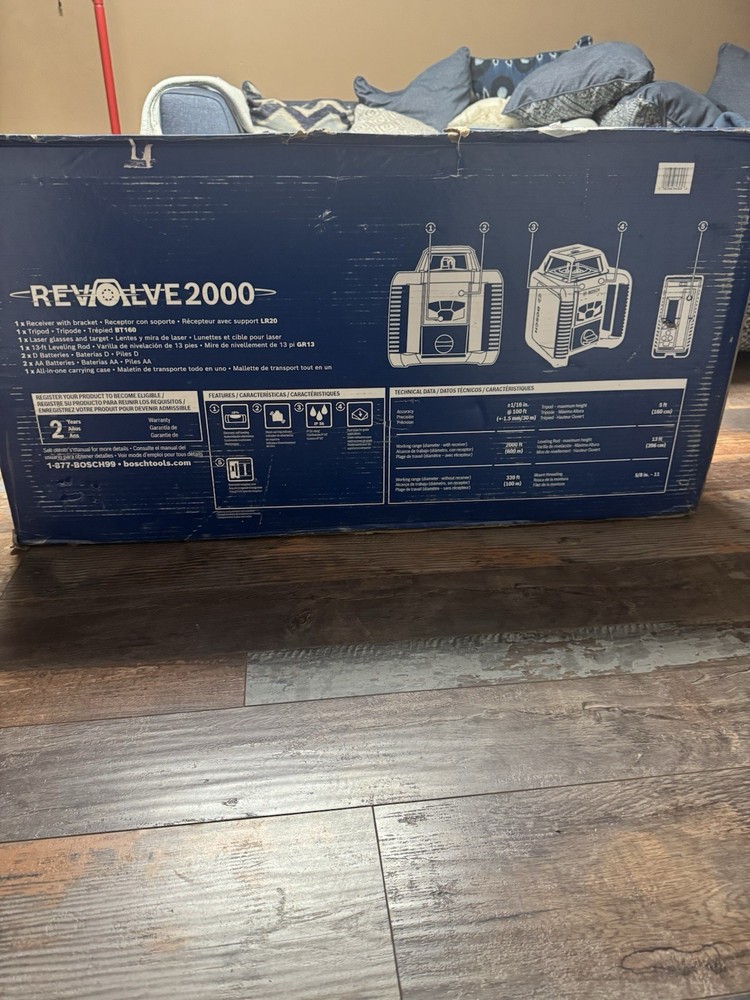 Bosch Revolve2000 Self-Leveling Horizontal/Vertical Rotary Laser Kit