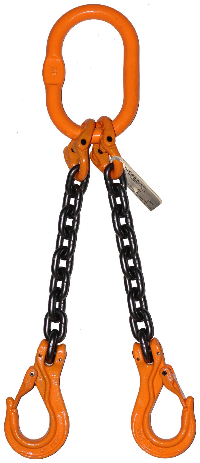 9/32" x 10' Chain Sling G100 Latch Hooks 2 Legged Double Leg Lifting Spreader