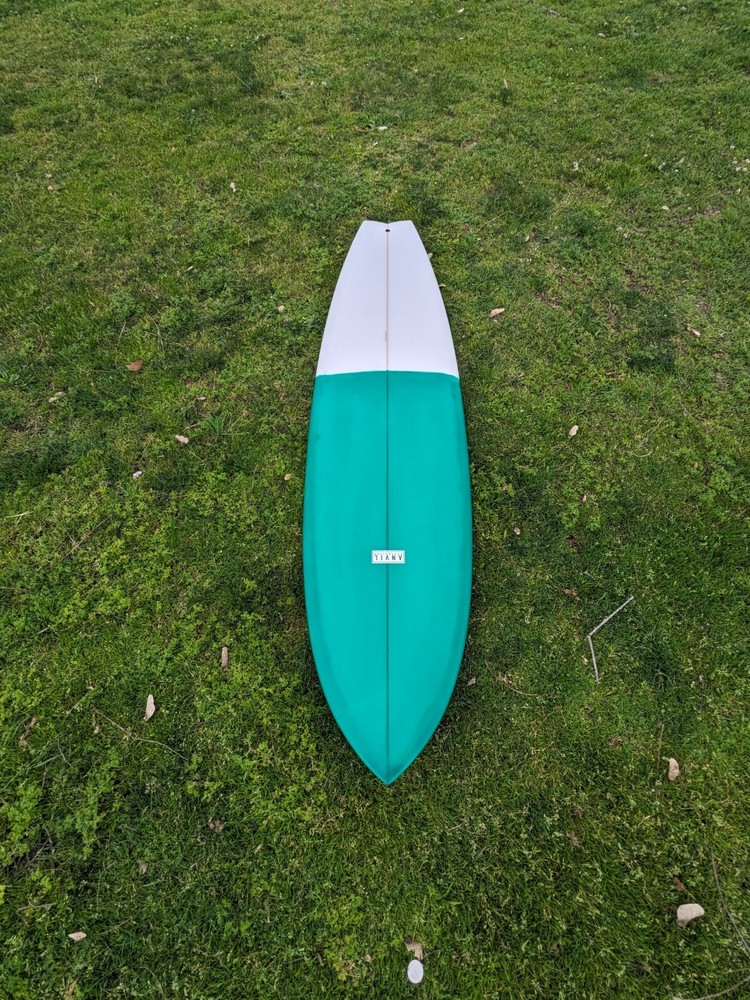 7'4" Quad Fin Mid Length Fish Surfboard