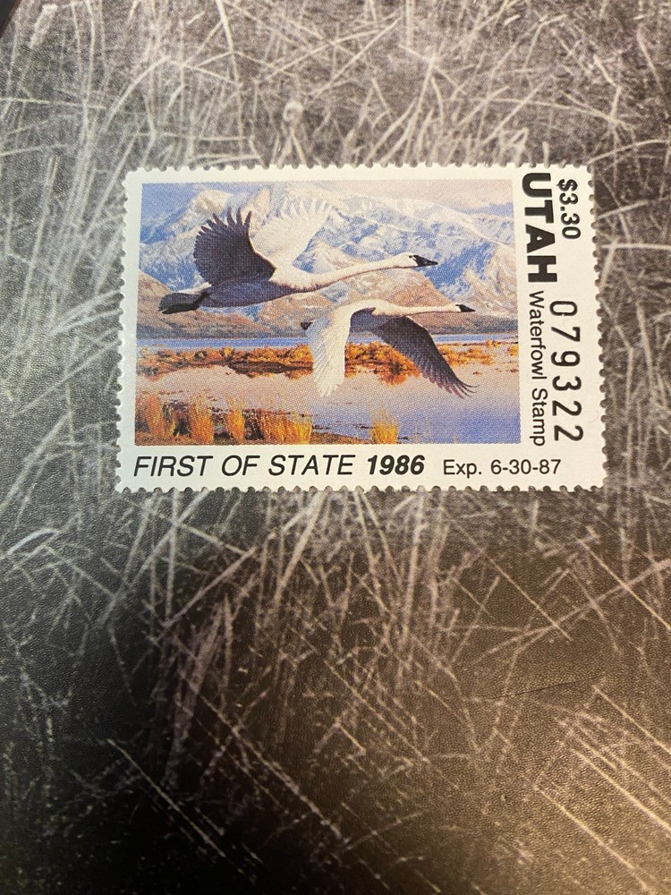 1986 Utah State Duck Stamp,