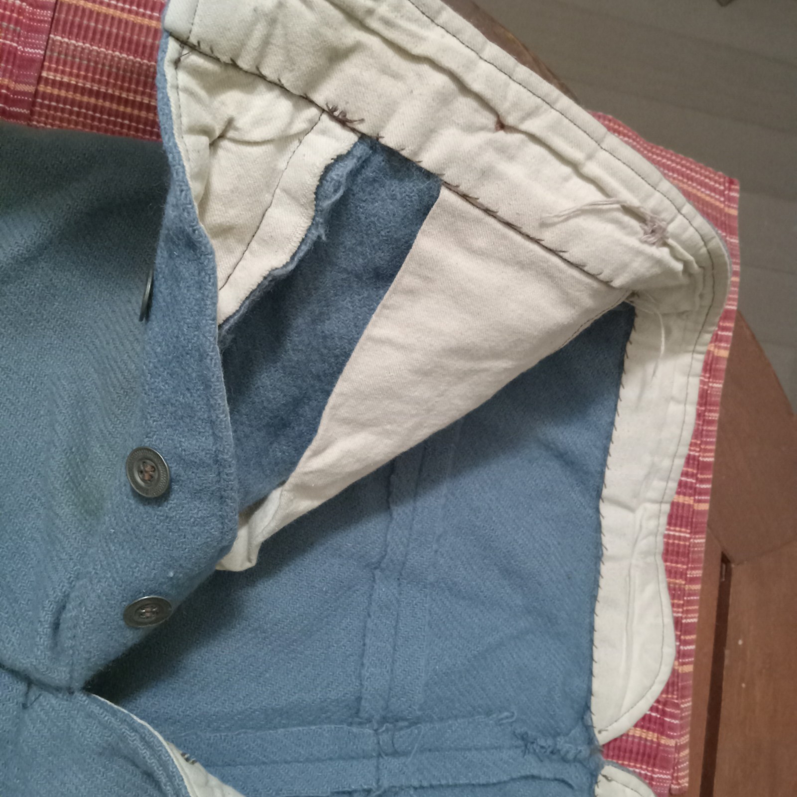 Vintage Civil War Reenactment Union Infantry Wool Trousers Used