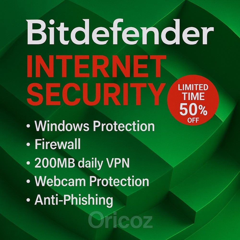 Bitdefender Internet Security - 3 Years 5 Windows PC Activation + Daily VPN