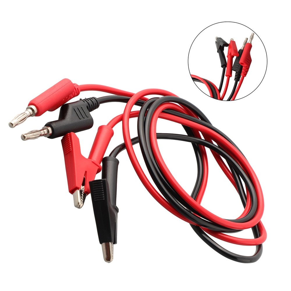 Test Equipment Cable 1M Cable 2PCS Clip Maintenance Power Supply