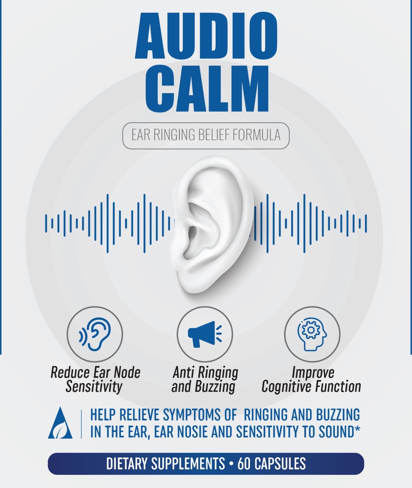 Audio Calm Tinnitus Ear Ringing Relief Supplement 60 Capsules