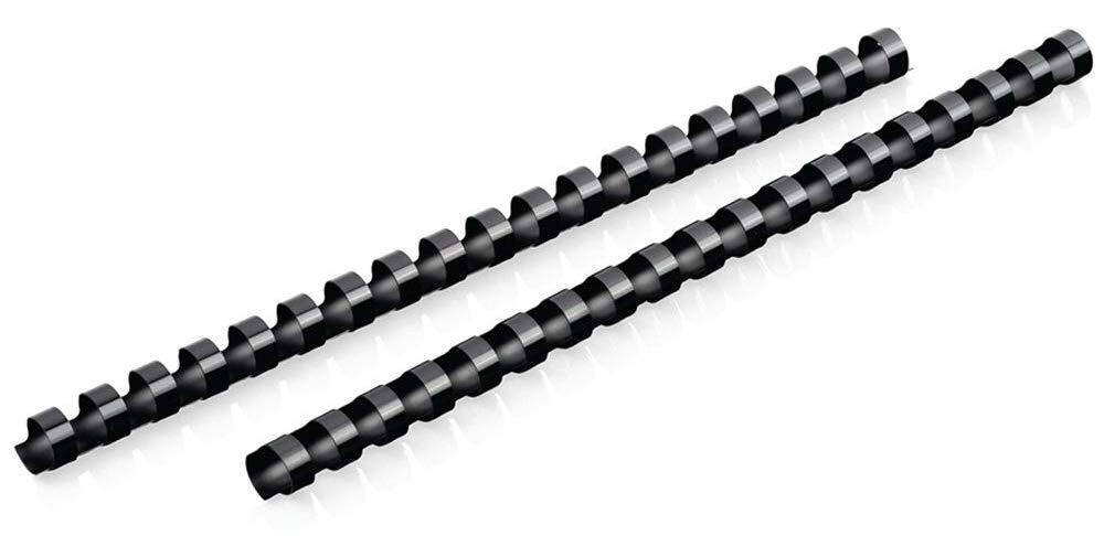 CombBind Binding Spines/Spirals/Coils/Combs 1/2" 85 Sheet Capacity Black 125 ...