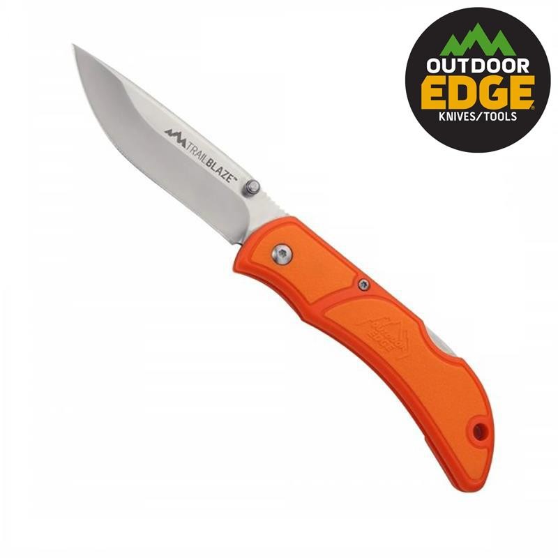 New Outdoor Edge Trailblaze Lockback Folding Knife, Orange TB-33C
