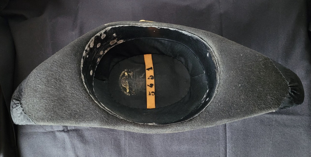 Third Republic Polytechnic School Bicorn in Black Mole Felt