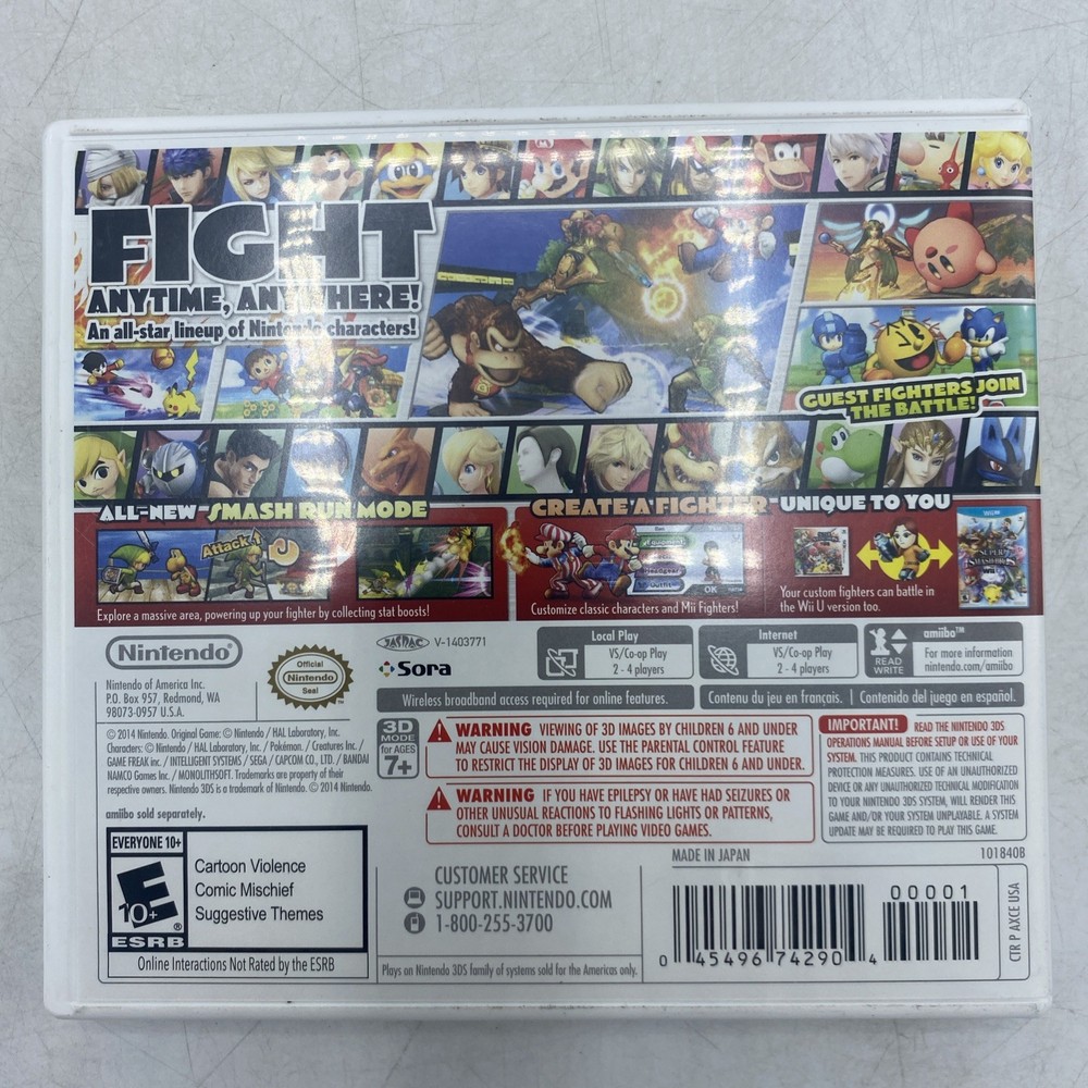 Super Smash Bros - Nintendo 3DS (CASE ONLY)