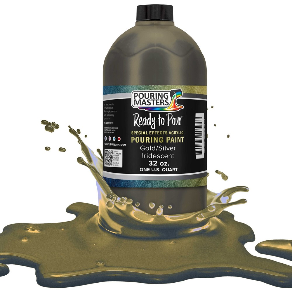 Gold/Silver Iridescent Special Effects Pouring Paint - Quart Bottle