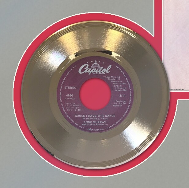 Anne Murray Could I Have This Dance Framed 45 Picture Sleeve Record Display M4