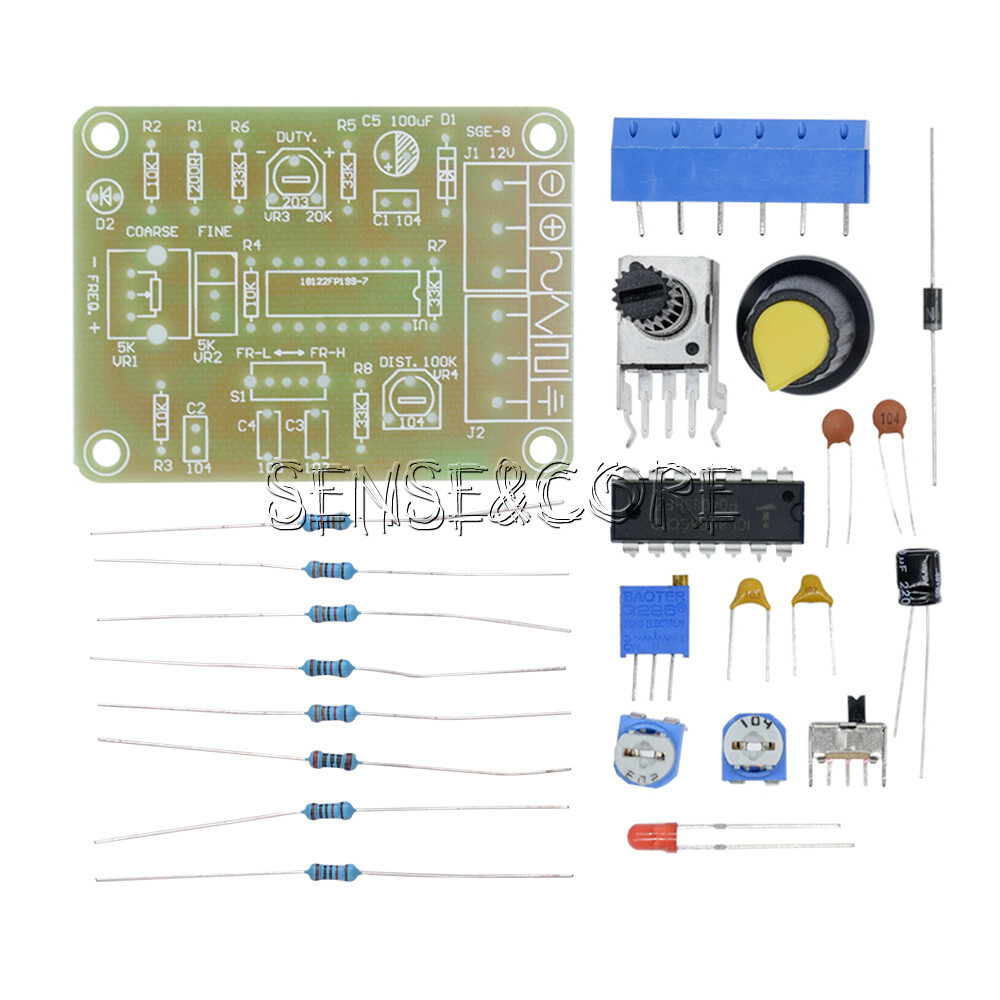 ICL8038 Function Signal Generator Modules Sine Square Triangle Wave Output KITS-