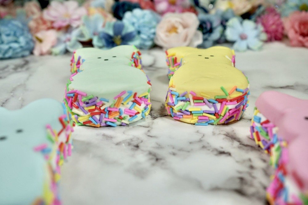 Peep Macaron Thick & Glossy Slime DIY Clay, Easter Theme, Scented, ASMR