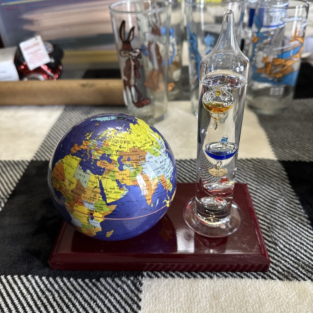 Galileo Thermometer and World Globe