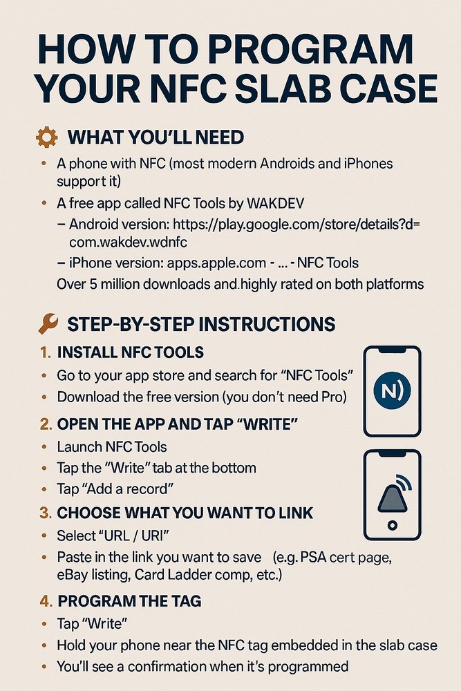 NFC Slab Case for PSA – Dark Gray – Tap to View Certs & Comps