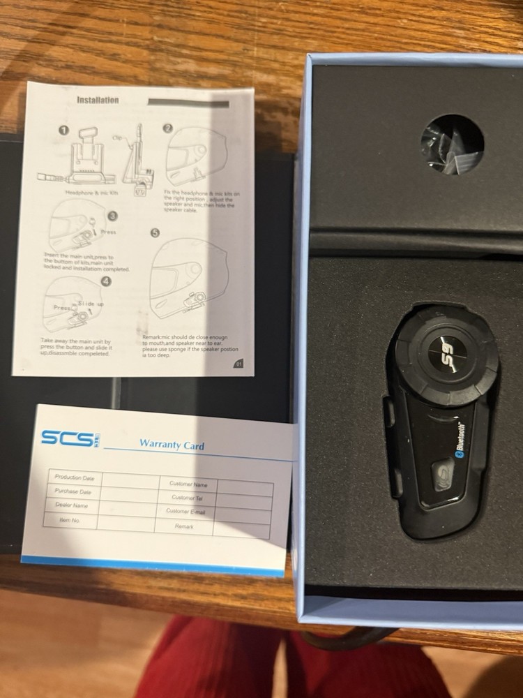 S-9 Motorcycle Helmet Bluetooth 2000m 6-Rider Intercom, Bluetooth Helmet Head...