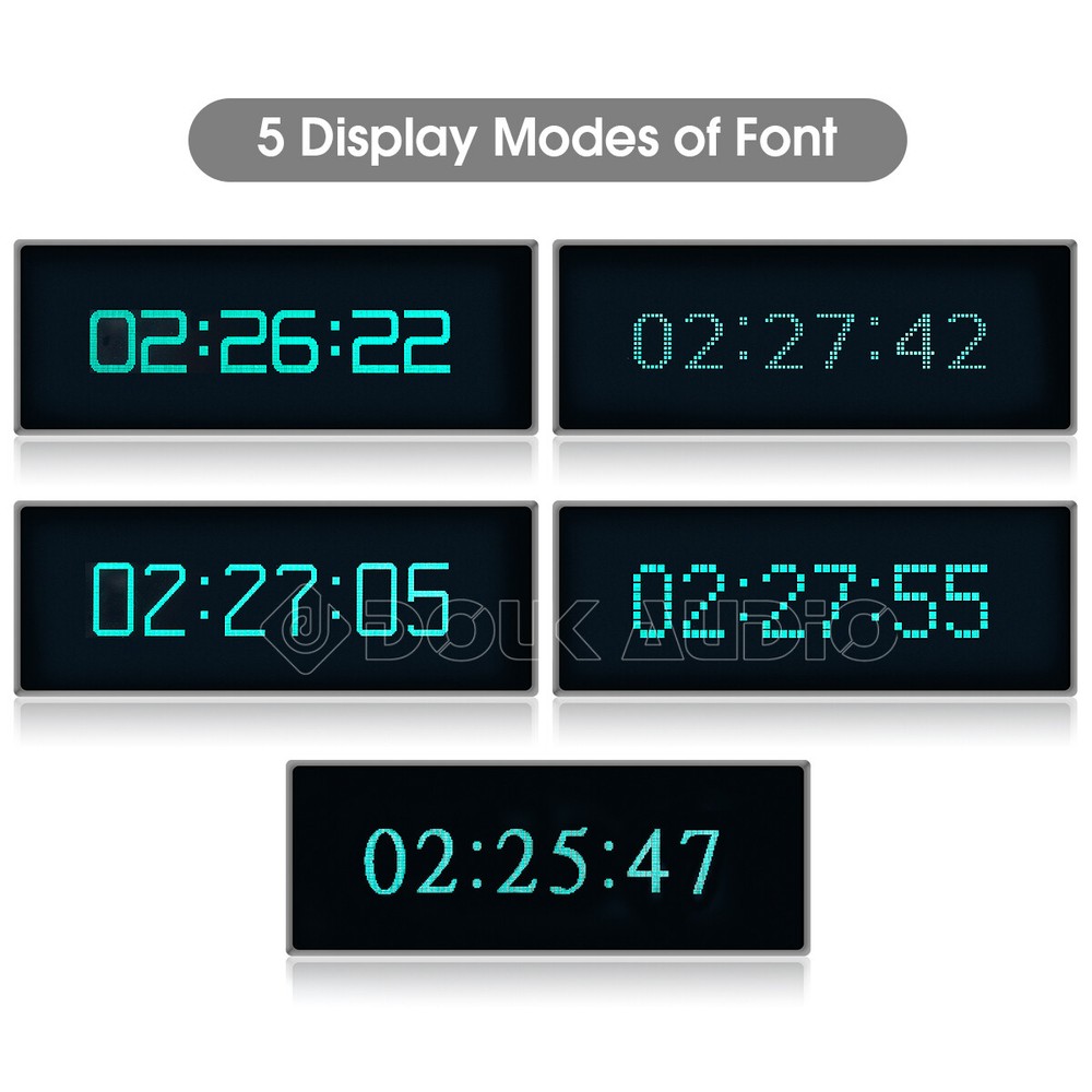 Douk Audio VFD Clock Music Spectrum Display Sound Level Indicator Dot Matrix MIC