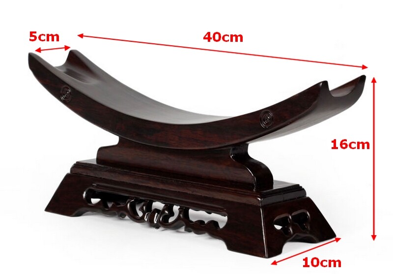 Solid Ebony Wood Samurai Sword Knife Dagger Blade Gun Holder Display Rack
