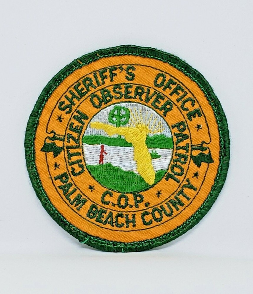 Palm Beach County Sheriff's Office FL 1st Issue Citizen Observer Patrol Patch