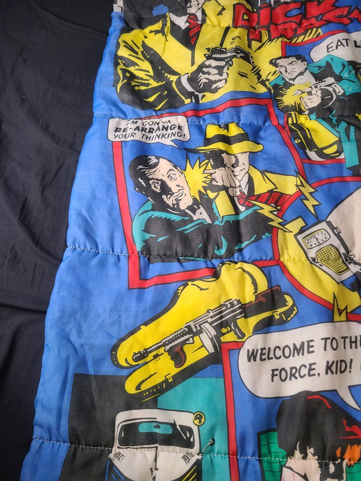 Vintage Disney 90's Made In USA Dick Tracy Movie Youth Kids Sleeping Bag 55x29