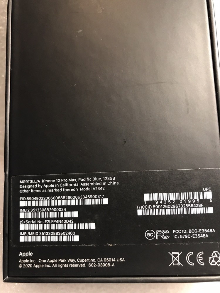 2 Empty Apple iPhone 12 Boxes 64GB Black - 1 iPhone 3 empty box EUC