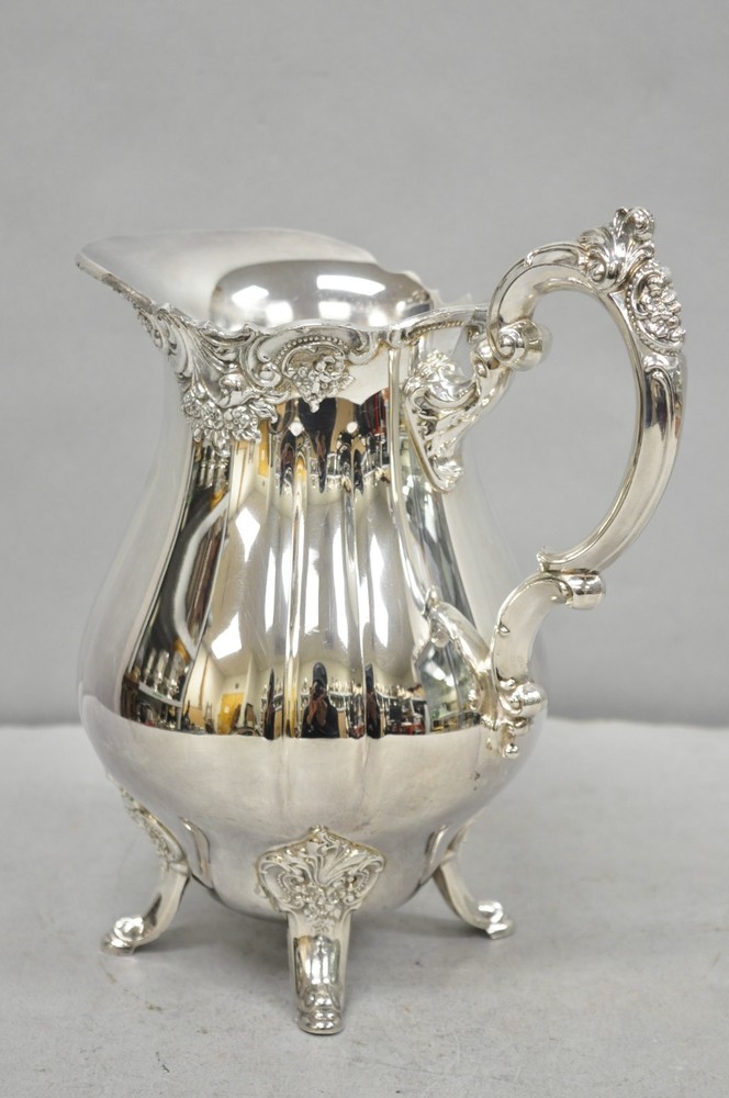 Vintage Baroque by Wallace 267 Silver Plated Footed Lemonade Water Pitcher