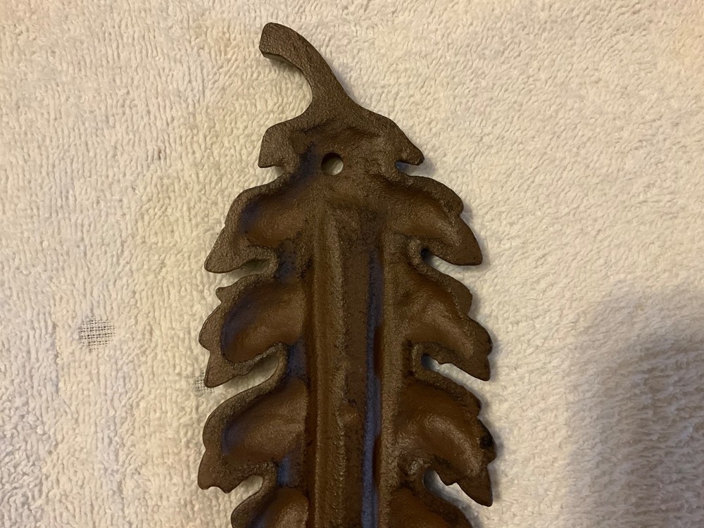 Manual Woodworkers Cast Metal Leaf Thermometer