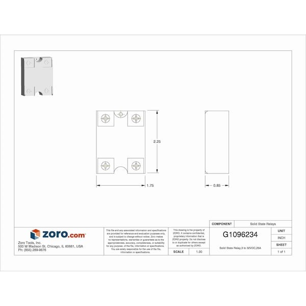Crydom D2425 Solid State Relay, 1 Phase, Screw Clamp, Panel, Scr