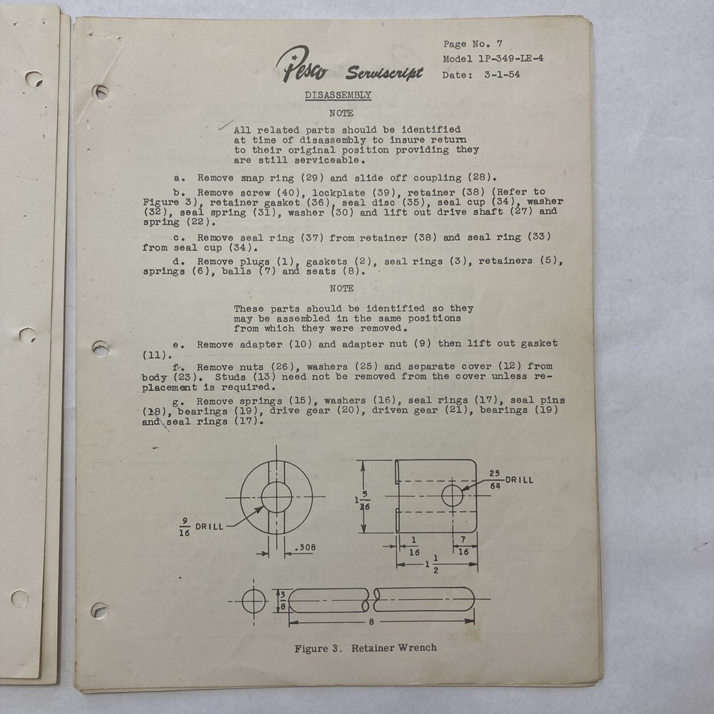 Pesco Serviscript Model 1P-349-LE-4 Series