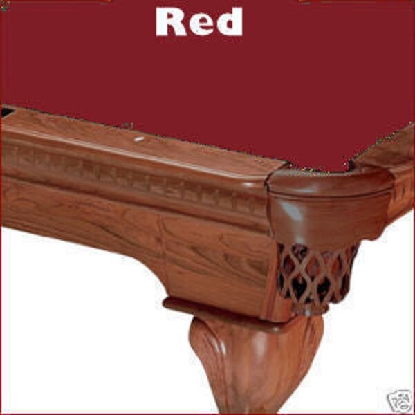 7 FT ProLine Classic 303 Teflon Red - POOL TABLE CLOTH